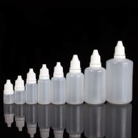 ZZOOI 50Pcs 3/5/10/15/20/30/50/100ml Wholesale Eye Drop Refillable bottle White bottle body Squeezable Dropper Bottle E Liquid Colour