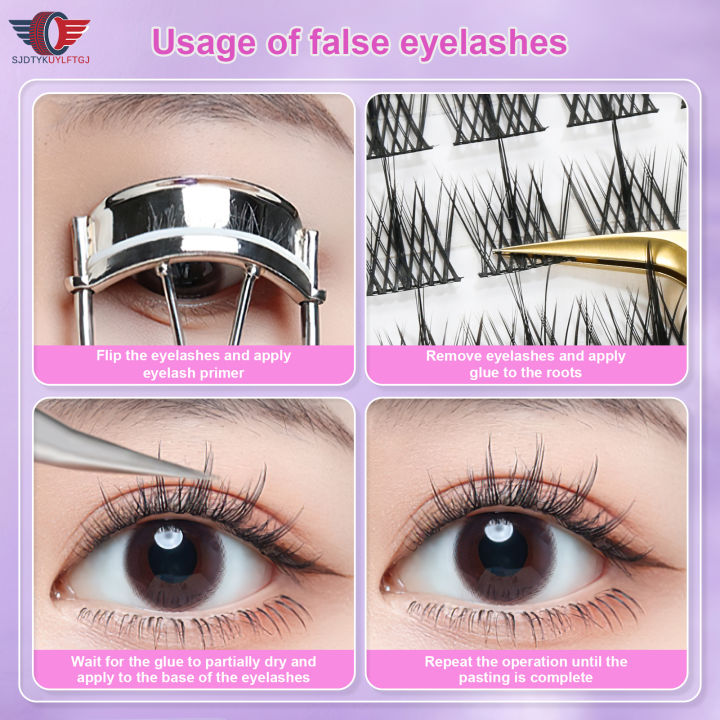 ขนตาปลอมสำหรับแต่งตาแบบ-diy-ดัดงลอนขนตาปลอมเพิ่มวอลลุ่มทำให้ดวงตาดูใหญ่ขึ้นน้ำหนักเบา