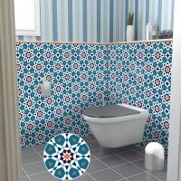 10pcs Morocco Style Tiles Wall Sticker Kitchen Backsplash Wardrobe Bathroom Decor Peel &amp; Stick Waterproof Art Wall Decals Wall Stickers  Decals