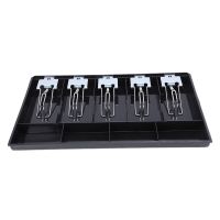 5-Grid Money Cash Coin Register Insert Tray Replacement Cashier Drawer Storage Register Tray Box Classify Store