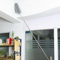 Roof Cleaning Lengthen escopic Pole Stainless Steel Extendable Duster Long Handle Bendable Brush Easy Apply Home Washable