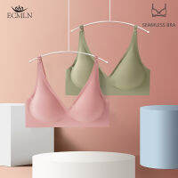 ECMLN Plus ขนาด Push Up Bra สำหรับผู้หญิงสไตล์เกาหลี Sleep Bras บางนุ่มสบายไม่มีรอยต่อคุณภาพสูง Brassiere