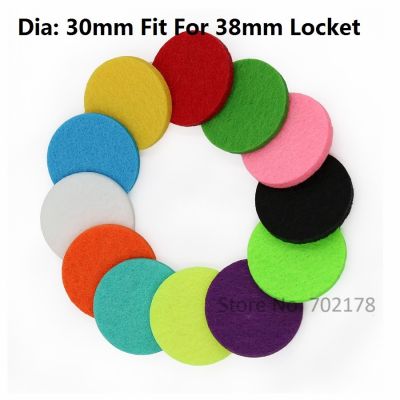 【CC】☜⊙✈  20pcs Colorful trendy Aromatherapy Felt 30mm for 38mm Diffuser Locket Floating Color randomly