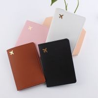 Simple Fashion Letter Passport Cover Thin Slim PU Leather Travel Passport Holder Wallet Document Card Case Cover Unisex Gift Card Holders