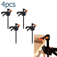 4 pcs 4 นิ้วบาร์ F คลิป Grip Bar Clamp Quick RATCHET Woodworking Clip Release ไม้เครื่องมือมือดีไอวายชุด