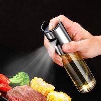 ❧ 1pc Olive Oil Sprayerl 304 Stainless Steel Spray Bottle Spray Kitchen Cooking Oil Spray Glass Oil Can