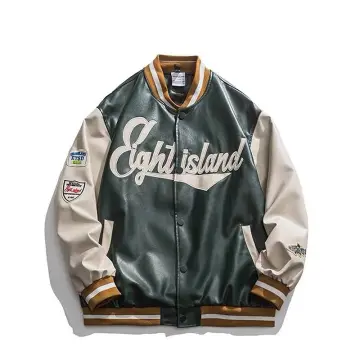 Represent Angels Varsity Jacket In Island Green