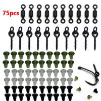 【LZ】✕  75pcs Fishing Accessories Hook Stop Beads Hair Rig Bait Screws Swivel Rings Stoppers For Carp Coarse Terminal Tackle Fixator