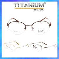 Titanium 100% แว่นตา รุ่น 9252 กรอบเซาะร่อง Oval รูปไข่แนวนอน ขาข้อต่อ วัสดุ ไทเทเนียม (สำหรับตัดเลนส์) สวมใส่สบาย น้ำหนักเบา Gouging frame Eyeglass Leg joints Titanium material Eyewear Top Glasses