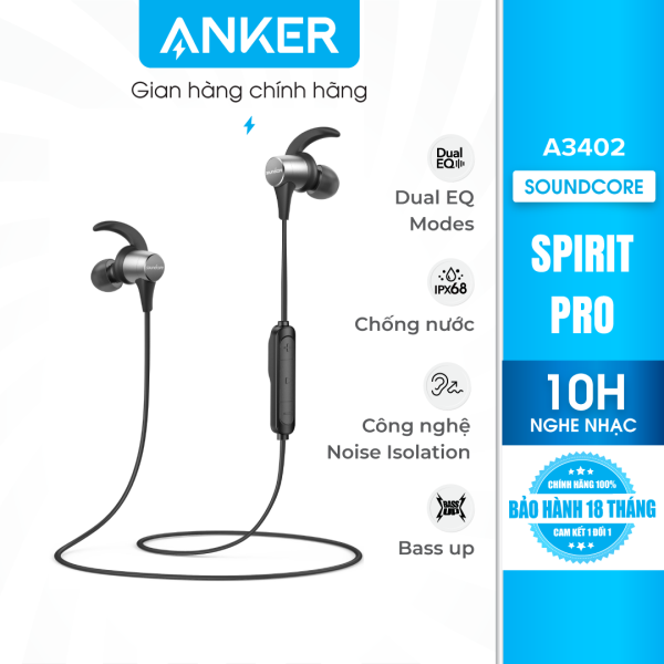 Tai nghe bluetooth SoundCore Spirit Pro (by Anker) – A3402