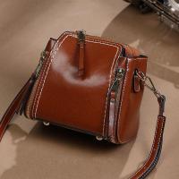 กระเป๋าหนังแท้ขนาดเล็ก Cowhide ผู้หญิงกระเป๋าอเนกประสงค์ย้อนยุค Crossbody ของถุงกระเป๋าคุณภาพดีกระเป๋าสะพายไหล่กระเป๋าสี่เหลี่ยม