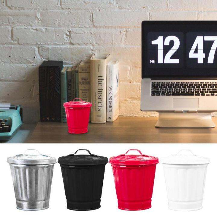 Mini Table Trash Can Desktop Garbage Basket Table Wastebasket Counter