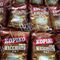 KOPIKO MACCHIATO โกปิโก้ มัคคิอาโต 3 in 1 กาแฟปรุงสำเร็จชนิดผง  24 กรัม x 20 ซอง กาแฟสำหรับ ชงและดื่ม กาแฟหอมๆ มีฟองนุ่มๆ