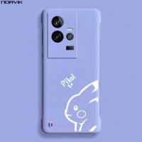 NORVIK รูปการ์ตูนน่ารักสีขาวลายปิกาจู,เคสสำหรับ Vivo โทรศัพท์ไร้ขอบสีม่วง V25 V29 V27 V27e X90 V23e V23 Y27 Y36 Y72 Y16 X80 Y12โปร4G 5G n11-3