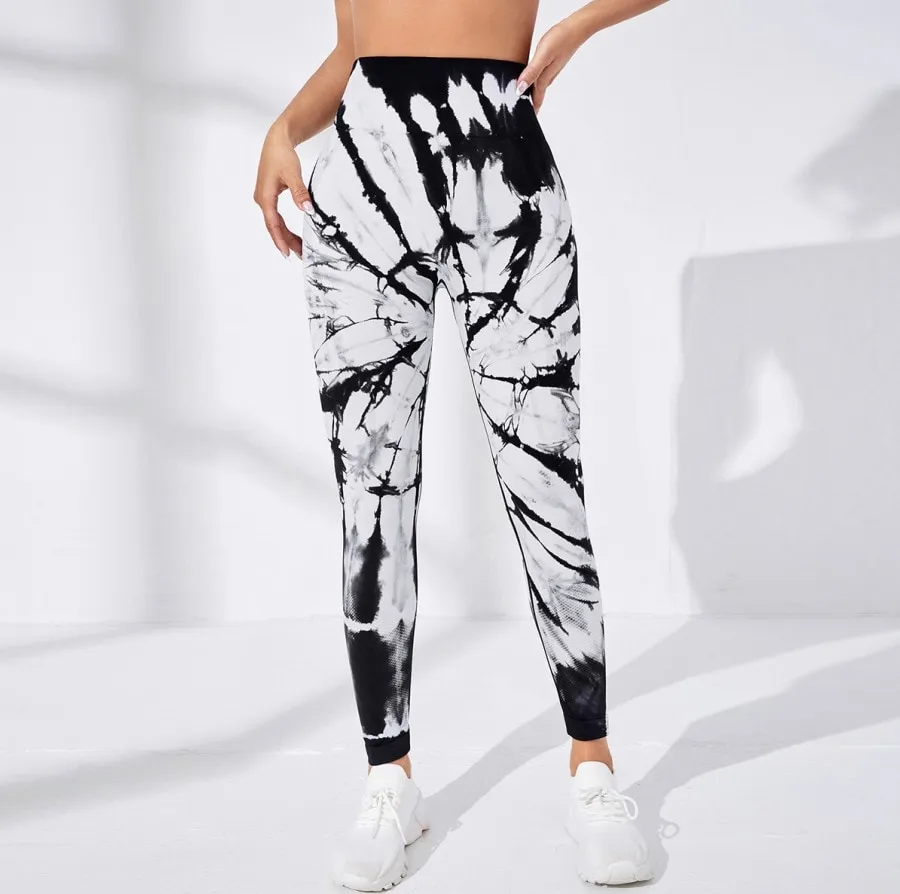 Seamless Tie Dye Leggings Women For Fitness Yoga Pants Push Up Workout Sports  Legging High Waist Tights Gym Ladies Clothing 