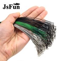 （A Decent035）20pc/lot Steel Wire Leader with Swivel Anti bite Fishing Line 10/15/20/30cm Accessory 3 Colors Olta Leadcore Leash FO386