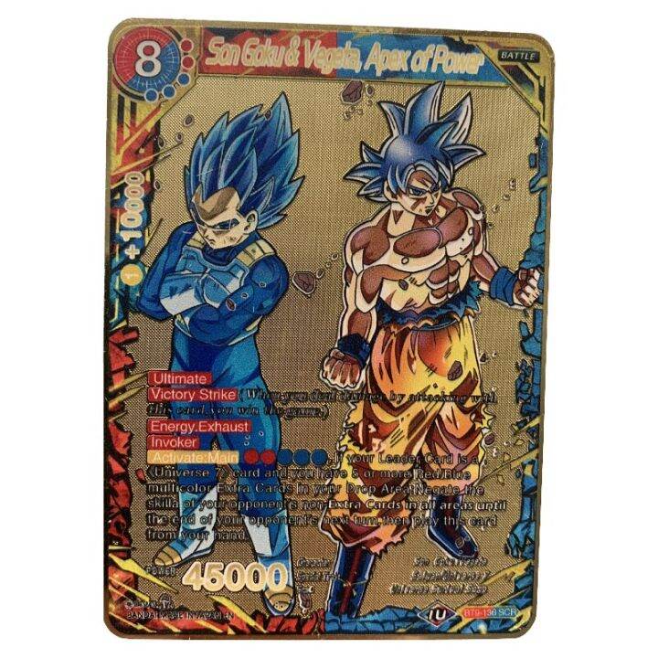 Dragon Ball Gold Card Anime Super Saiyan Son Goku Vegeta rare card ...