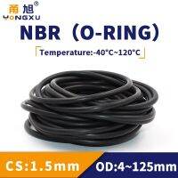 NBR O Ring Seal Gasket Thickness CS1.5mm OD4-125 Oil and Wear Resistant Automobile Petrol Nitrile Rubber O-Ring Waterproof Black Gas Stove Parts Acces