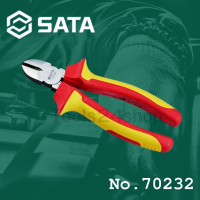 SATA คีมปากเฉียงแบบฉนวน ขนาด 6, 8 นิ้ว No.70232/70233 VDE