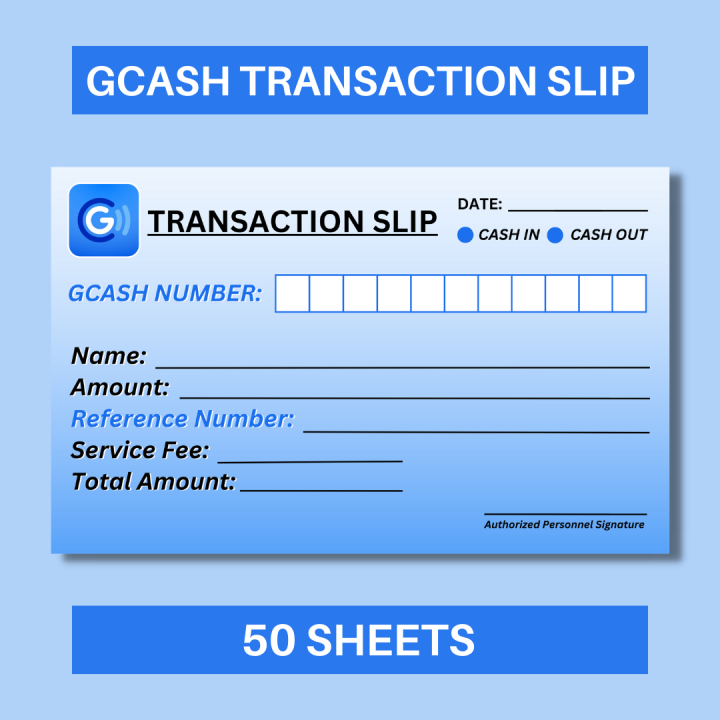 Gcash Transaction Slip - 50 sheets per pad | Lazada PH