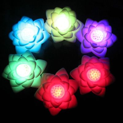 BOBRU Romantic Fashion New Color Changing Home Wedding Party Lamp Christmas Favor Flower LED Lotus Nightlight