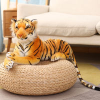 30-75cm Giant Real Life Tiger Plush Toy Soft Simulation Wild Animal Stuffed Dolls Yellow White Tiger Room Decor Kids Boy Gift