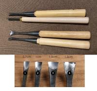 4Type DIY Woodwork Carving knife Dig hole Spoon knife chisel 7-15mm Dish Tray tools