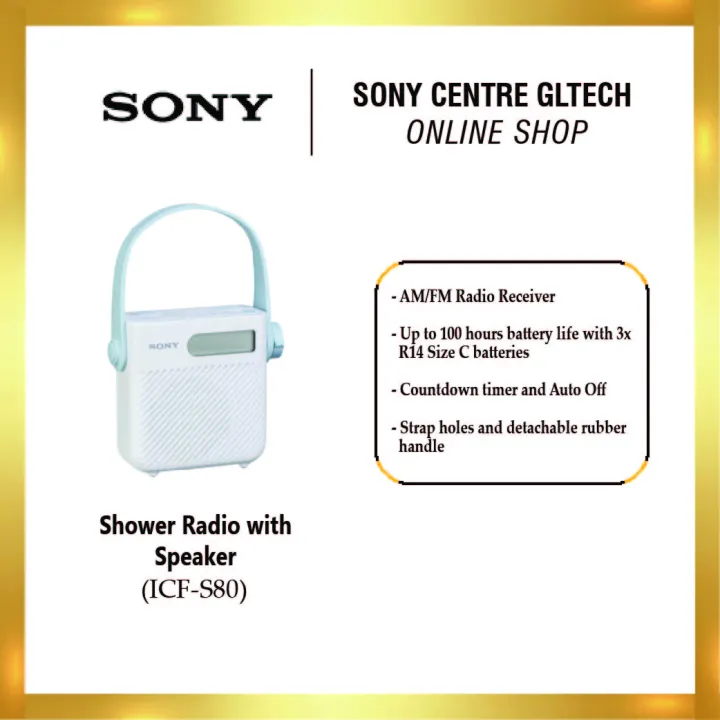 Sony [ICFS80] Shower Radio with Speaker Lazada