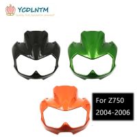 ☊✣♂ Motorcycle Front Upper Nose Fairing Headlight Cover Cowl Nose For Kawasaki Z750 Z 750 2004 2005 2006 Black Green Orange