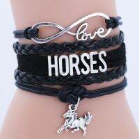 【hot】◘▼  Equestrian Arabian Horses Racing Leather Wrap for Men Jewelry