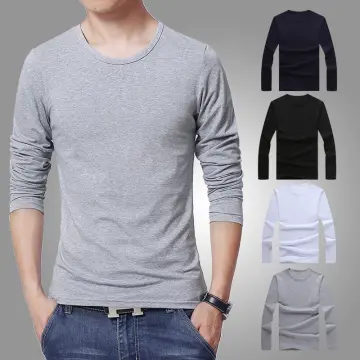 2023 Spring Autumn Long Sleeve T-Shirts Men O-Neck Cotton T-Shirt