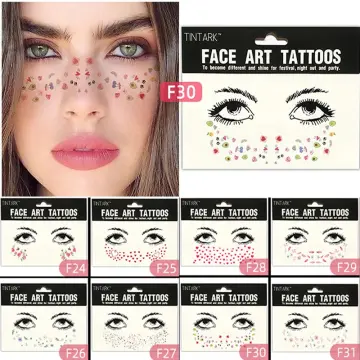 16 Sheets Face Tattoo Sticker and Freckle Sticker India  Ubuy