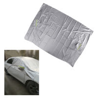 Silver 210T Universal Car Half Body Top Roof Cover Sun UV Rain Snow Resistant Waterproof Outdoor Heat Protection