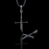 New Lord Necklace The Rings Power Flame of the West Silver Plated Broken Sword Pendant for Movie Fan Jewelry Gift Fashion Chain Necklaces