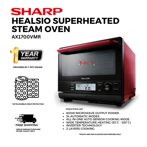 Sharp Healsio Superheated Steam Oven AX1700VMR Lazada