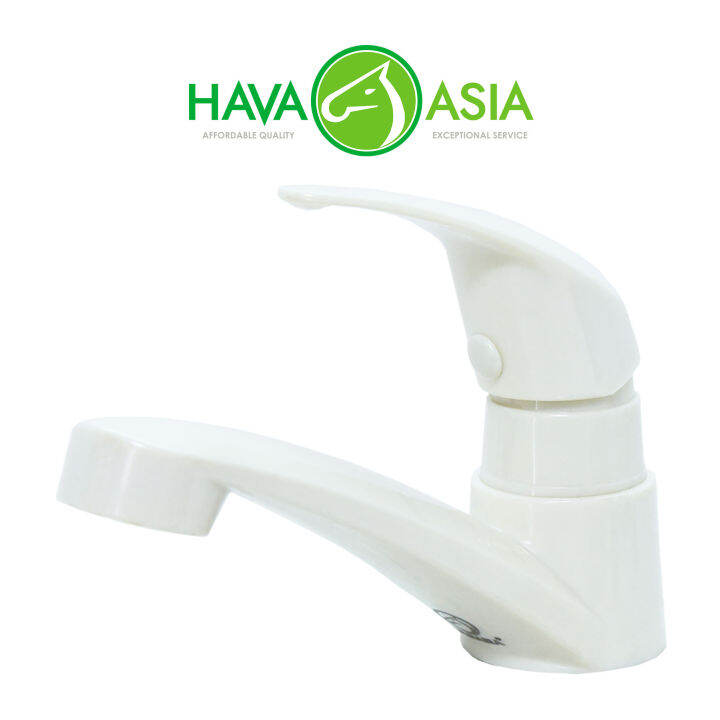 HavaAsia Light Duty ABS Plastic Lavatory Faucet White Finished (Code