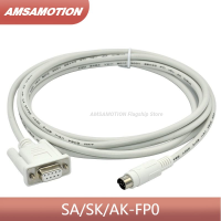 Sask AK-FP0เหมาะสำหรับ Samkoon Series HMI Touch Panel Screen เชื่อมต่อ Panasonic FP0 FP2 PLC Programming Cable