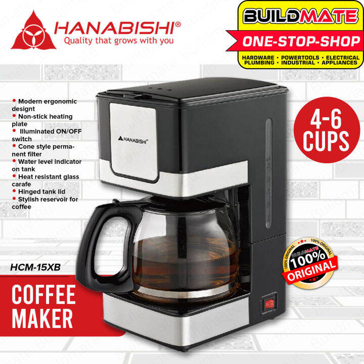 HANABISHI Coffee Maker Machine 46 cups HCM15XB •BUILDMATE• Lazada PH