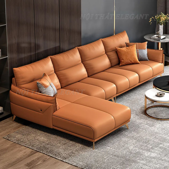 Bộ Sofa chữ L, nệm mút bọt D40 mềm mại, độ đàn hồi cao, bề mặt