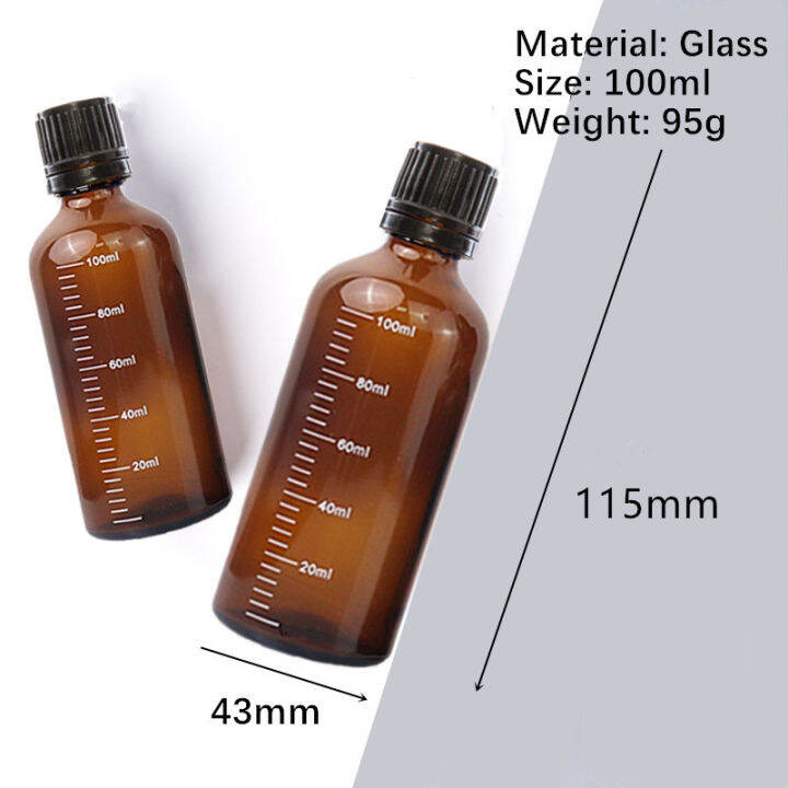 1pc 100ml Bottle Amber Glass Essential Oil / Dripper Lazada