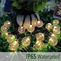 [Ricky Lighting] LED Crystal Ball String Lights USB Glass Bubble Ball Fairy Garland Lamp For Christmas Wedding Festival Party Decoration