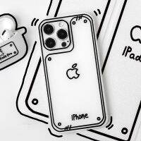 ต้นฉบับ เคสโทรศัพท์มือถือ Frosted สำหรับ Apple 13promax สองมิติ iphone12 โปร่งใส 11 ดั้งเดิม xsmax niche x