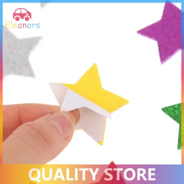 45pcs Glitter Heart Shape Self Adhesive Sticker for Kids Craft (Mixed  Color) 