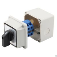 ❇ LW26-20 /2 20A Rotary Cam Switch Changeover Switch 2 position 1-0-2 3 Poles with IP65 waterproof box