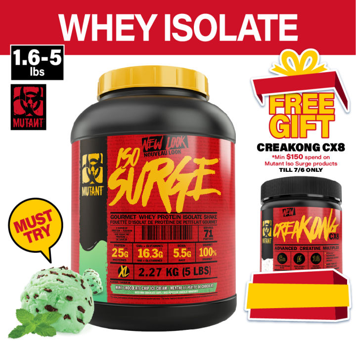 Mutant Iso Surge Whey Protein Isolate Low Carb Low Fat Build Muscle Protein Powder 1260