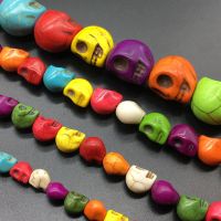 fashion Synthetic mixed turquoise Skull Skeleton DIY Semi finished Loose Beads Material Wholesale Handmade Jewelry accessory DIY accessories and other