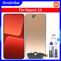 Ansimba หน้าจอขนาด6.36นิ้วสำหรับ Xiaomi 13ชิ้นส่วนจอสัมผัสแอลซีดีของเครื่องแปลงดิจิทัลหน้าจอ LCD อะไหล่สำหรับ Xiaomi 13 2211133C 2211133G