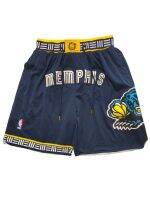 卐♙ Basketball Pants Grizzlies Grizzly Dark Blue City Edition Pocket Pants Basketball Pants One Dropshipping