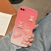 เคสนิ่ม TPU 3มิติสำหรับ OPPO A5 A3s เคส A12E เคส OPPOA5 A3s A12E แฟชั่นแบบพรีเมี่ยมไล่ระดับสี3D รักหัวใจหมีเคส TPU โทรศัพท์เคสป้องกันนุ่มนิ่ม TPU