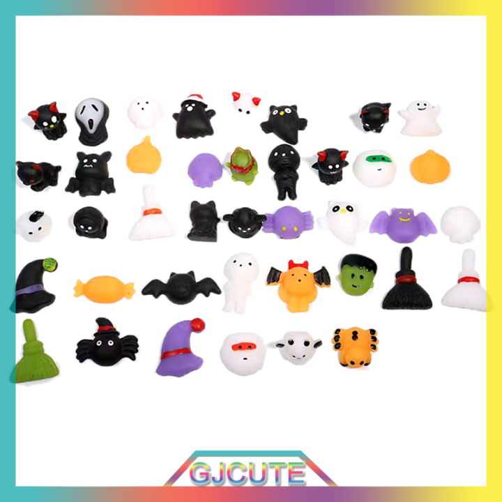 gjcute-24pcs-มินิของเล่นฮาโลวีน-zombie-ghost-รูปแบบความเครียดบรรเทาบีบของเล่น